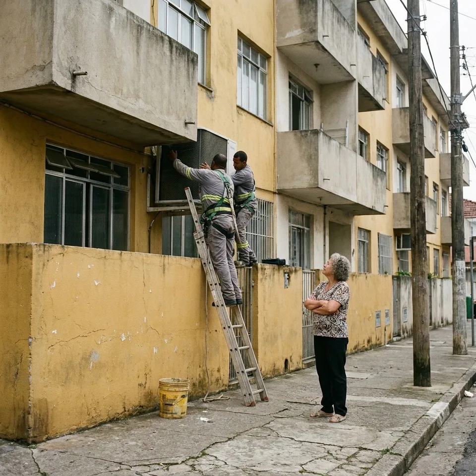Posso instalar ar-condicionado na fachada sem autorização?