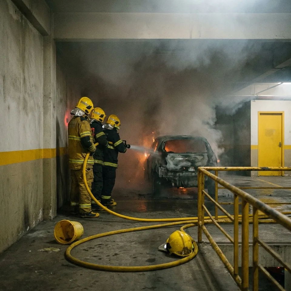 Carro elétrico pega fogo na garagem e deixa R$ 1 milhão de prejuízo — o seguro do condomínio não cobre o seu carro